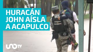 Huracán John aísla Acapulco imágenes muestran magnitud de inundación en el famoso puerto [upl. by Magulac]