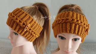 DIADEMA  TURBANTE O CINTILLO TEJIDO A CROCHET PASO A PASO [upl. by Earesed80]