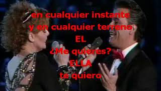 JUAN GABRIEL Y ROCIO DURCAL EL DESTINO con letra [upl. by Ilowell]