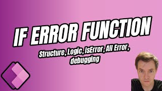 IfError Function Tutorial Structure Logic Allerrors Firsterror IsError  Power Apps [upl. by Pineda]