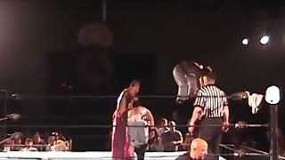 Teddy Hart amp Jack Evans Backbreaker Moonsault Stomp combo to Dixie [upl. by Leidgam539]