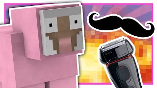 PINK SHEEP SHAVES HIS MUSTACHE  Minecraft QampA [upl. by Eirruc]