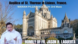 Marian Pilgrimage 2024 3rd Mass at the Basilica of St Therese in Lisieux France [upl. by Ayotak684]