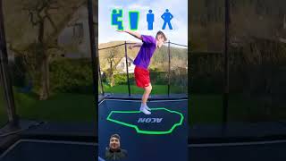 Jumping into impossible SHAPES 2 challenge trampoline frontflip [upl. by Inimod854]