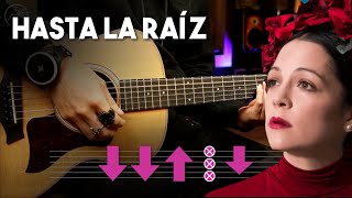 HASTA LA RAÍZ  Natalia Lafourcade GUITARRA Tutorial  ACORDES RITMO Christianvib [upl. by Veta600]