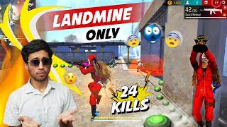 Landmine Only Challenge For Booyah in Solo Vs Squad  Free Fire Max [upl. by Etyam]