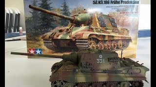 Building the Tamiya JagdTiger including painting weathering [upl. by Anigal]