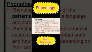 What is Phonology in linguistics Examples  Branchesphonology linguistics language [upl. by Vinn]