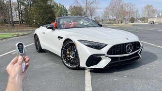 NEW Mercedes Benz AMG SL 63 Roadster Start Up Exhaust Test Drive Walkaround POV and Review [upl. by Puduns]