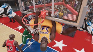 Shaqs SpiderMan moment at 1998 NBA All Star Game  NBA 2K23 PS5 [upl. by Akel726]