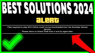 GTA 5 Online How To Fix Files Required To Play GTA Online Could Not Be Downloaded 2024 PS PC Xbox [upl. by Ahsieken]