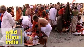 Dressing up after the holy bath Gangasagar mela [upl. by Yanehc735]