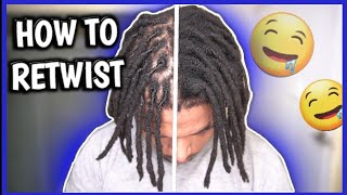 How To Retwist Dreadlock New Growth DETAILED By Yourself 🤯 [upl. by Clarabelle214]