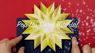 Last Minute Christmas Pop Up Card Tutorial [upl. by Dlarrej]