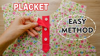 How To Make Perfect Placket Easily And Quick  Placket Sewing Tutorial  Sewing Tips And Tricks [upl. by Assirral]