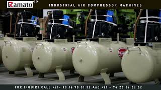 Industrial Air Compressor Single Stage Two Stage V Type Portable Machines  Ramato Machinery [upl. by Hgielak842]