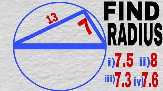 Find the radius of a circle  Triangle inscribed in a circle  Can you solve this [upl. by Brnaby231]