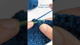 LEFT HANDED Crochet Stitch Tutorial Front Post Single Crochet crochet shortscrochet crocheting [upl. by Eifos]