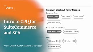 Intro to CPQ for SuiteCommerce  Demo  CPQ for NetSuite and SuiteCommerce [upl. by Sirk]