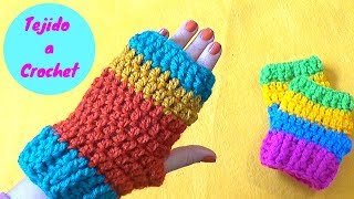 MITONES TEJIDOS A CROCHET EN TODAS LAS TALLAS PARA CHICOS Y GRANDES [upl. by Linden804]