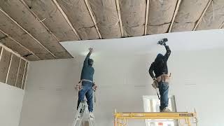 Our Drywall Installers Method At Westhampton Ma Timelapse 3 drywall [upl. by Wendy]