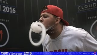 VC Cloud Championship 2016  World Vapor Expo  Vape Tricks [upl. by Yv]