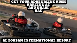 KARTING IN ABU DHABI THINGS TO DO IN ABU DHABI UAE  AL FORSAN INTERNATIONAL SPORTS RESORT [upl. by Manfred]