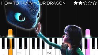 How To Train Your Dragon  Test Drive  EASY Piano Tutorial [upl. by Smoht17]