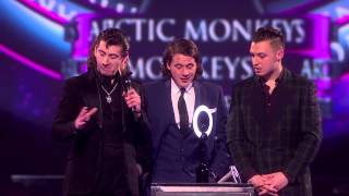 Arctic Monkeys win MasterCard Album of the Year  BRITs Acceptance Speeches [upl. by Einehpets]