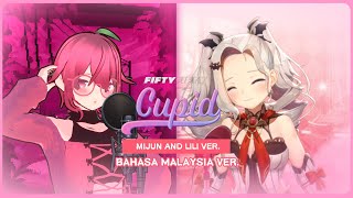 【LILIxDUET】Cupid Fifty Fifty Bahasa Malaysia Cover feat LilianaVampaiaChannel amp Ichihara Mijun [upl. by Ruhtracm]