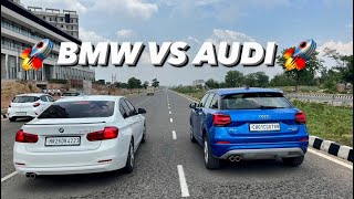 BMW 320D Vs AUDI Q2  DRAG RACE 🔥 [upl. by Mitman272]