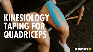 Kinesiology Taping for Quadriceps  How To Tape The Quads using Kinesiology Tape [upl. by Nivlek]