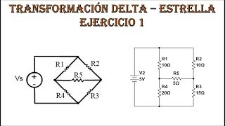 Transformación deltaestrella ejercicio 1 Circuitos basicos [upl. by Somisareg]