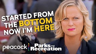 Leslie failing upwards for 50 minutes  Parks and Recreation [upl. by Obaza389]