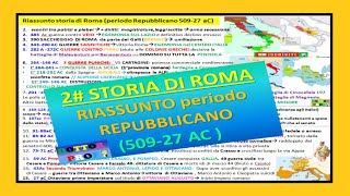 2 STORIA ROMA ⚔ riassunto periodo REPUBBLICANO 509 27 aC x scuole medie  superiori [upl. by Assillam]