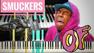 Tyler The Creator  Smuckers reggiewatkins piano synthesia tutorial [upl. by Imaon755]