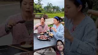 Chicken Khao😋😋 funny mukbang food comedy rural trending shortsfeed fun factshorts s [upl. by Ellenwad]