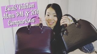 Louis Vuitton Alma PM amp Alma BB Comparison  FashionablyAmy [upl. by Merta]