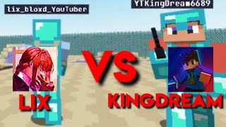 lix vs KingDream YTKingDream  Bloxdio PvP Tier Test [upl. by Ahsek254]