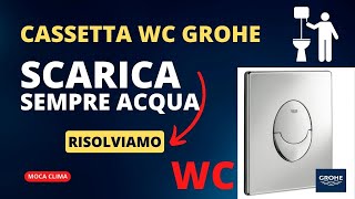 Scarico a cassetta wc Grohe perde acqua come risolvere e come funziona il galleggiante e la valvola [upl. by Le]