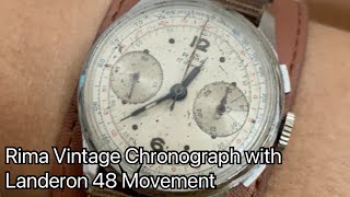 Rima Vintage Chronograph with Landeron 48 movement [upl. by Mcripley]