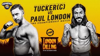 Tucker vs Paul London  Pro Wrestling Ulster  28th October 2018 [upl. by Deibel]