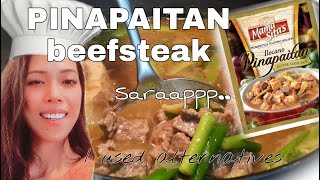 BEEF PINAPAITAN with MAMA SITAS PINAPAITAN mix powderbeefsteak [upl. by Koblas]