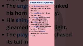 Descriptive Adjectives Examples  English Grammar shorts [upl. by Ahsoyem21]