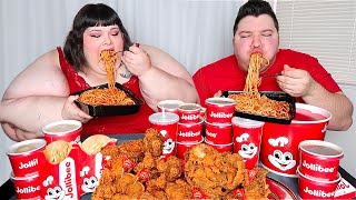 Jollibee Chicken amp Noodles with Hungry Fat Chick • MUKBANG [upl. by Scheld314]