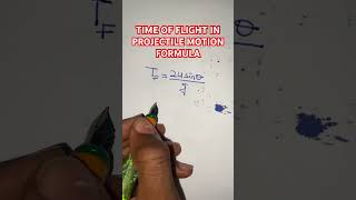 Time of flight in a projectile motion formula [upl. by Grogan]