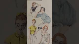 butterick Retro Fashion Inspiration puffedsleeves 50s blousedesign [upl. by Kylah97]