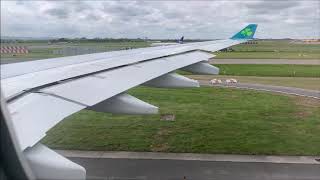 Aer Lingus NEW LIVERY Airbus A330302 EIEDY Takeoff Dublin DUB [upl. by Uriia]