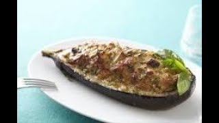 ‏AUBERGINES FARCIES À LA VIANDE HACHÉE دنجل معمر بي لكفته [upl. by Aikaz]