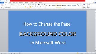 How to Change the Page Background Color in WordHow to change the background color of a single page [upl. by Tali]